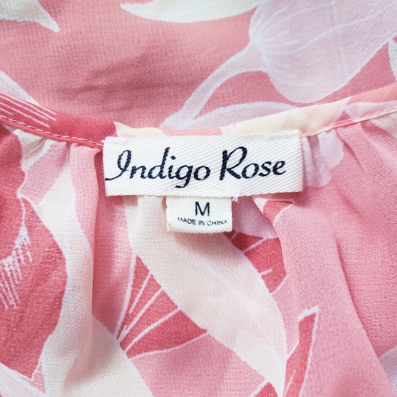 Charming & Easy Floral Dress - Indigo Rose, M - Stretchy Waist! - Picture 5 of 9